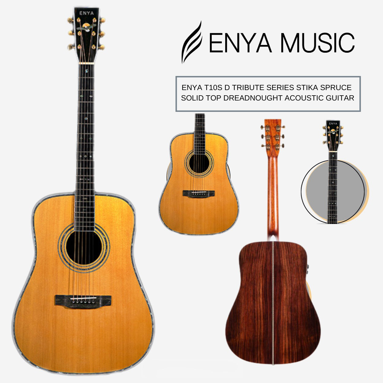 Đàn Guitar Acoustic Enya T-10SDE AcousticPlus w/Case-Mai Nguyên Music