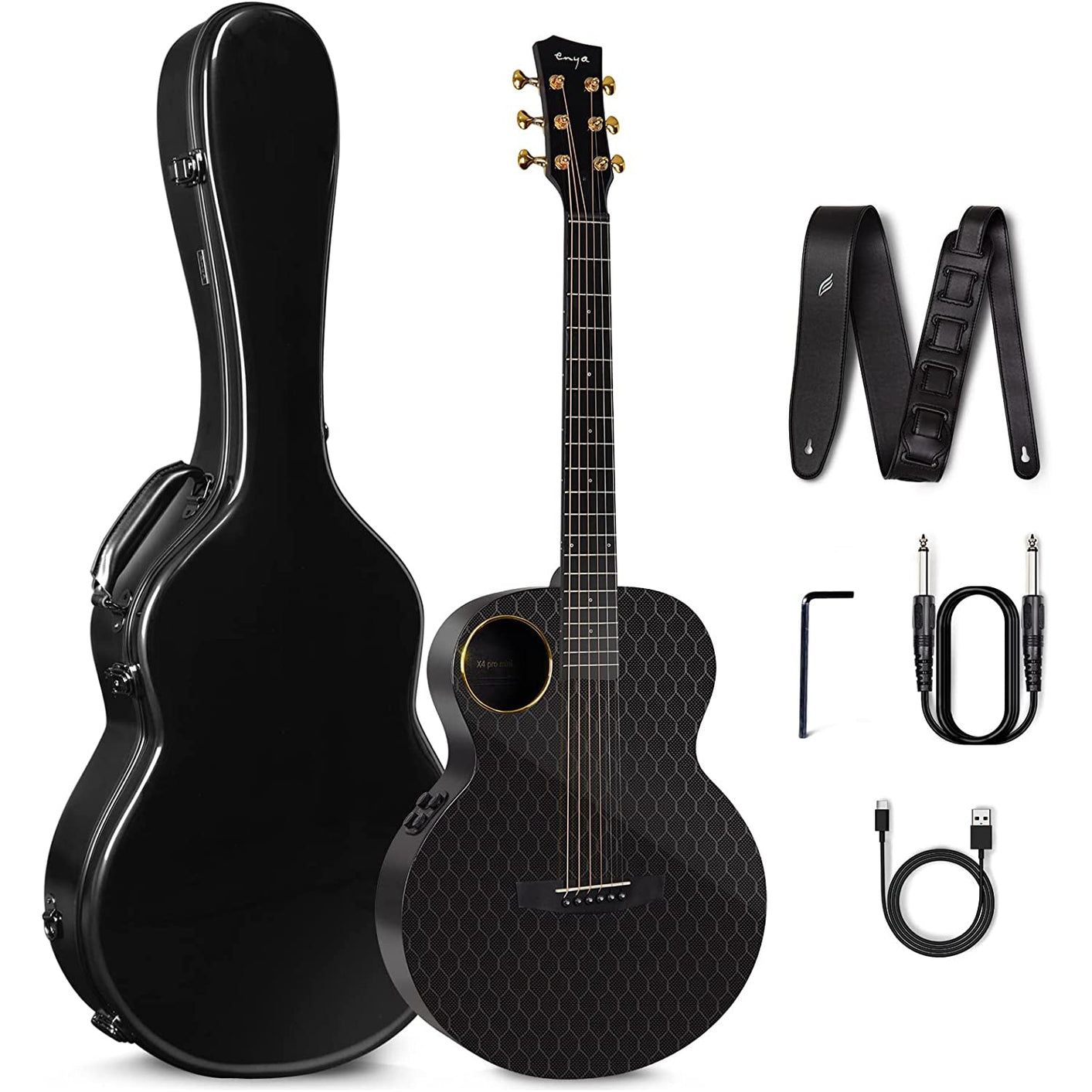 Đàn Guitar Acoustic Enya X4 Pro Mini AcousticPlus - Size 36"-Mai Nguyên Music