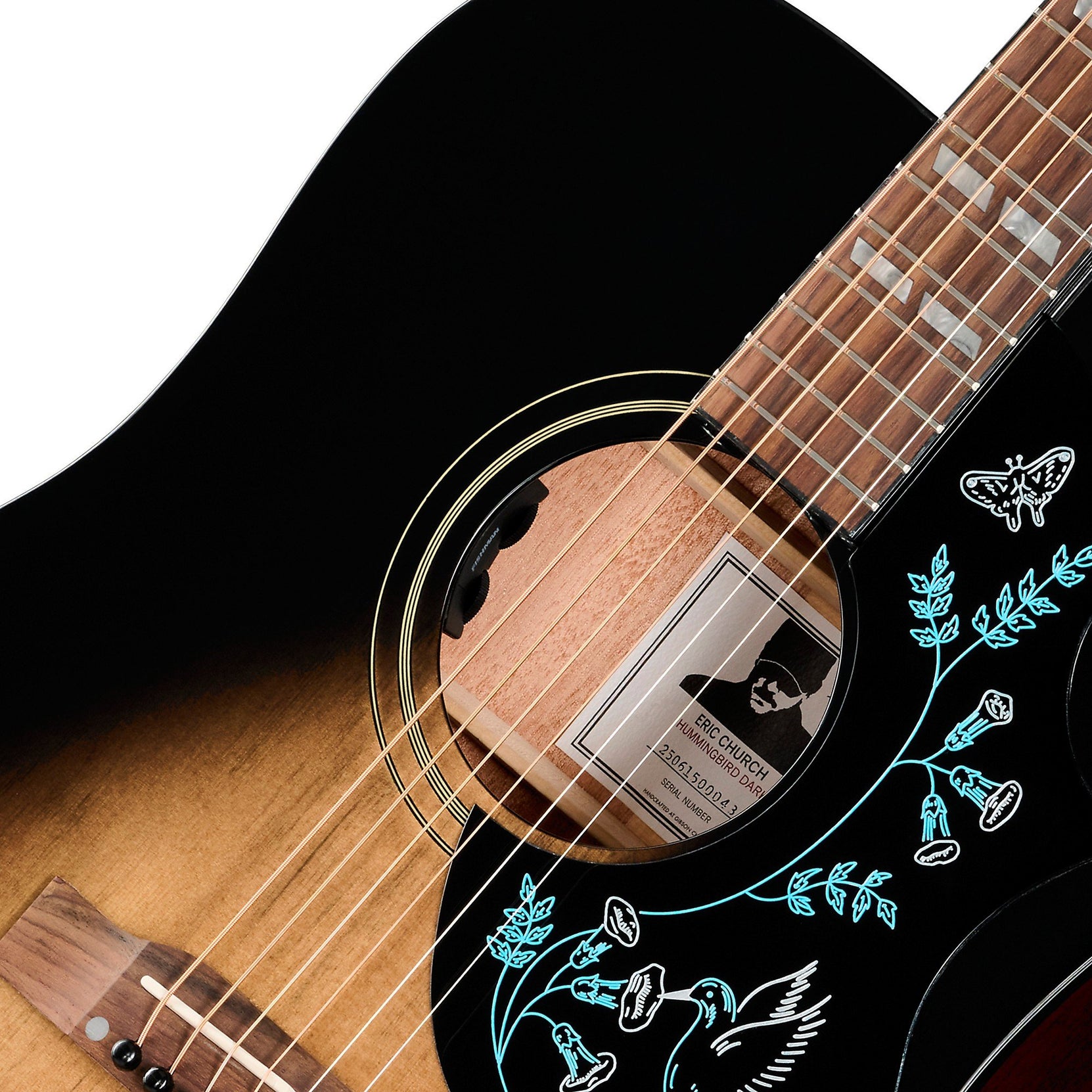 Đàn Guitar Acoustic Epiphone Eric Church Hummingbird Dark Artist - Cobra Burst-Mai Nguyên Music