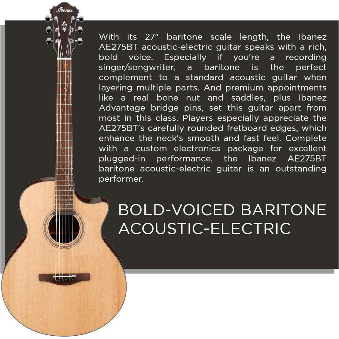 Đàn Guitar Acoustic Ibanez AE275BT-Mai Nguyên Music
