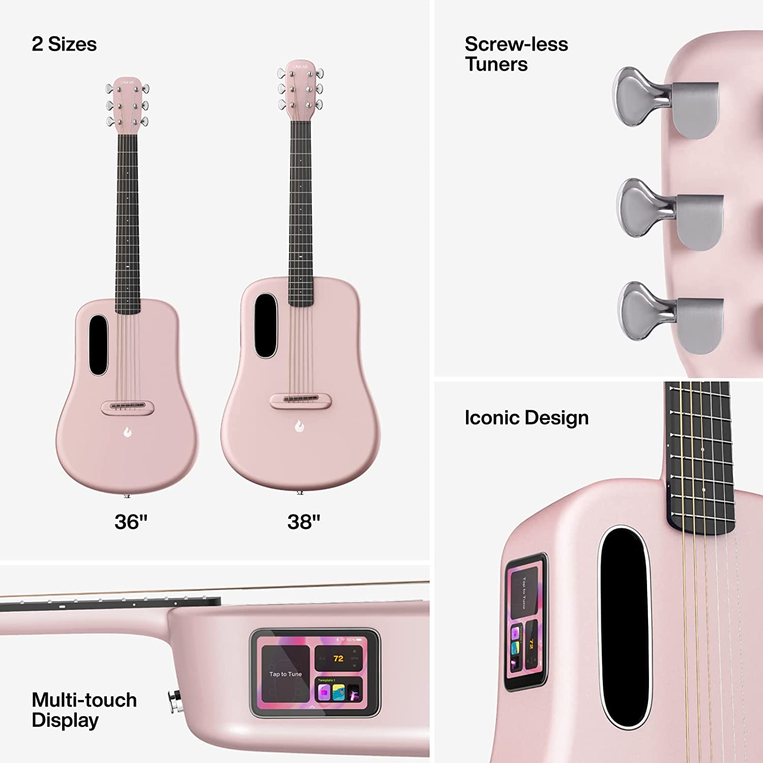 Đàn Guitar Acoustic LAVA ME 3 Size 36", Pink-Mai Nguyên Music