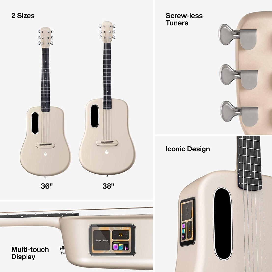 Đàn Guitar Acoustic LAVA ME 3 Size 36", Soft Gold-Mai Nguyên Music