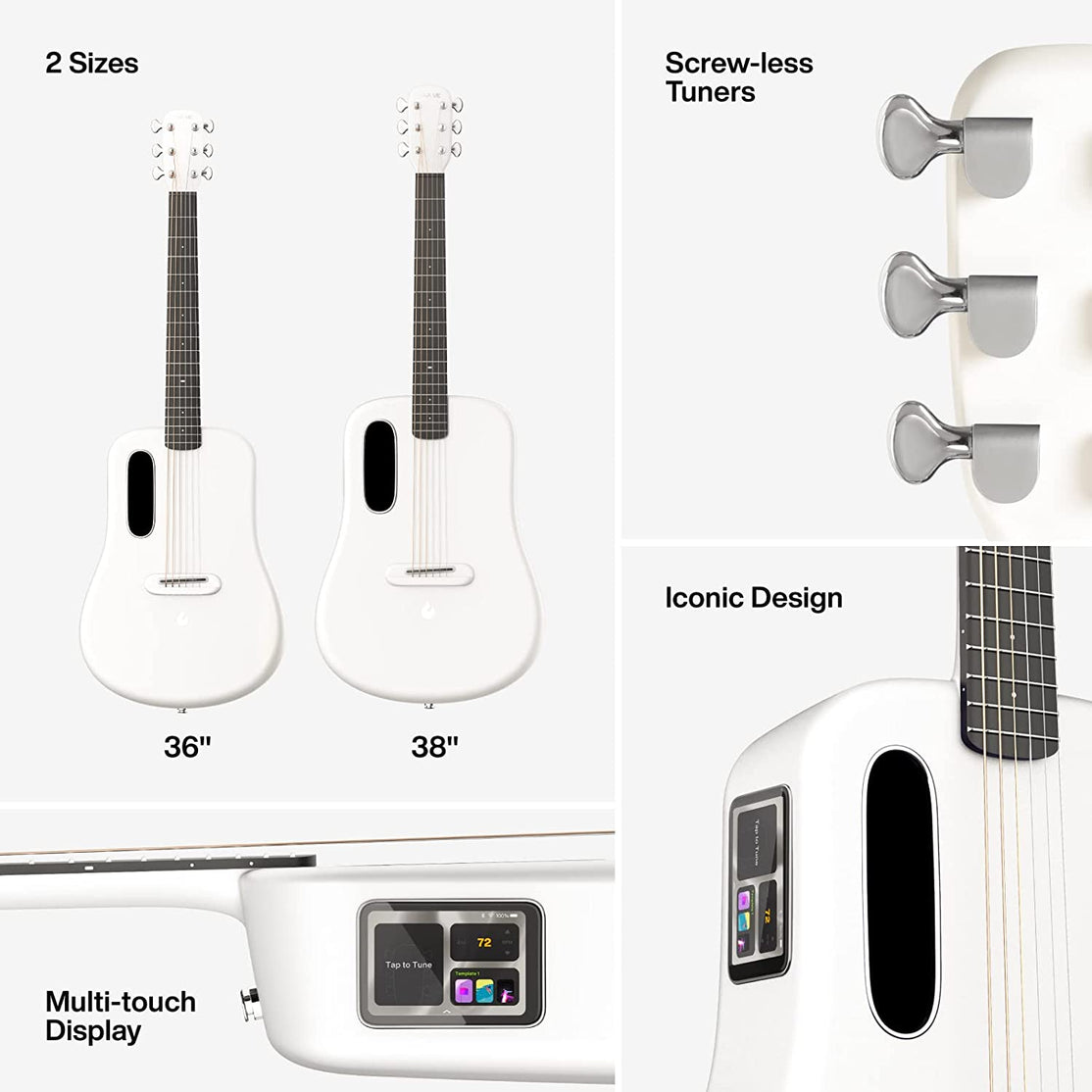 Đàn Guitar Acoustic LAVA ME 3 Size 36", White-Mai Nguyên Music