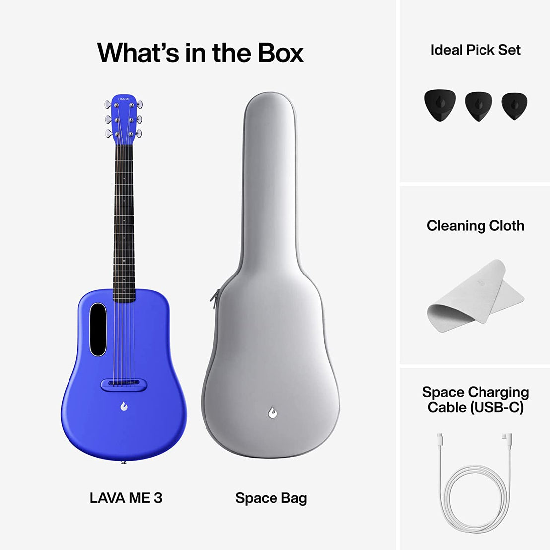Đàn Guitar Acoustic LAVA ME 3 Size 38", Blue-Mai Nguyên Music