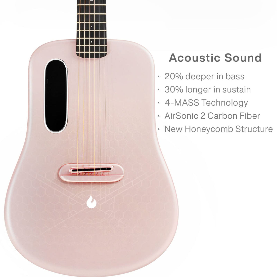 Đàn Guitar Acoustic LAVA ME 3 Size 38", Pink-Mai Nguyên Music
