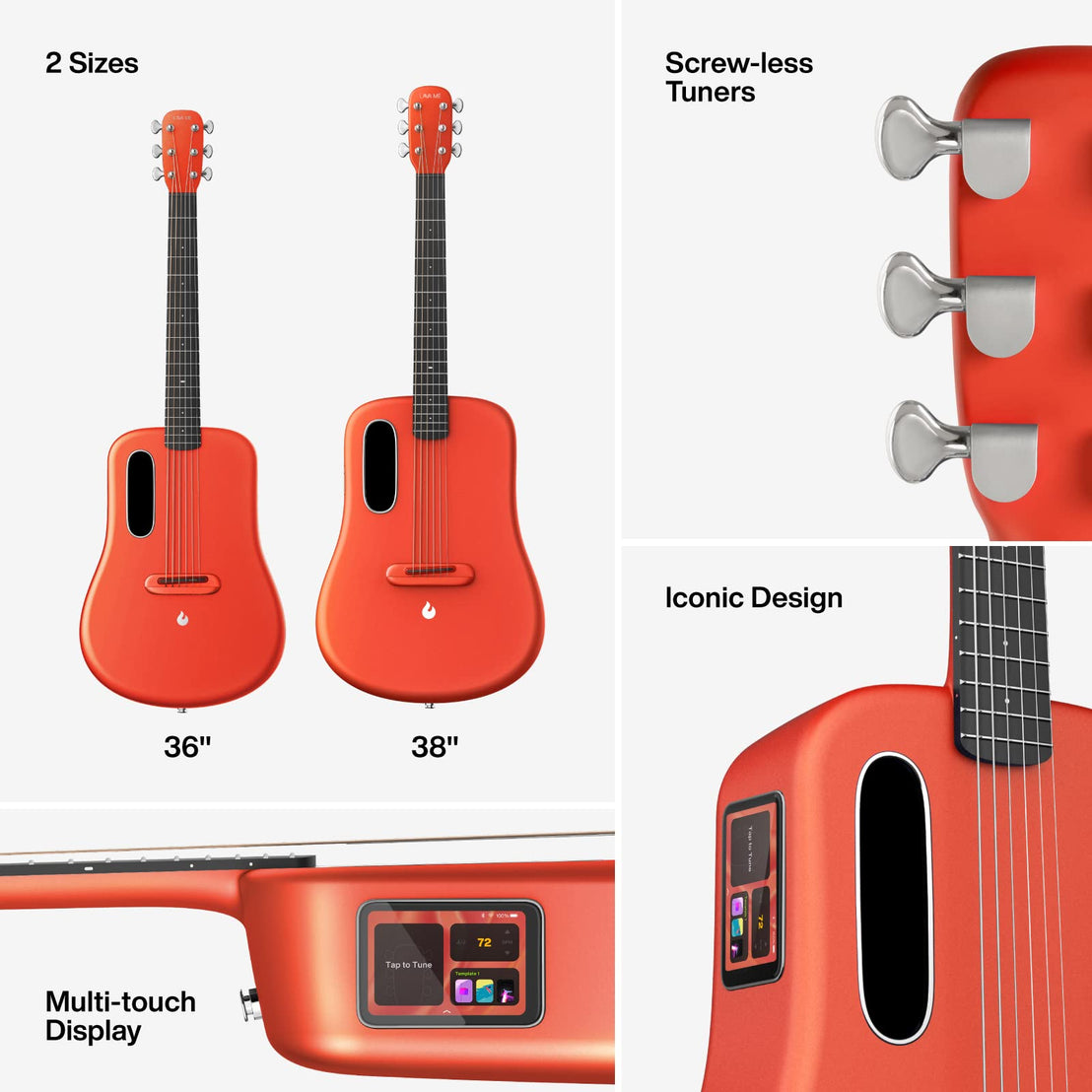 Đàn Guitar Acoustic LAVA ME 3 Size 38", Red-Mai Nguyên Music