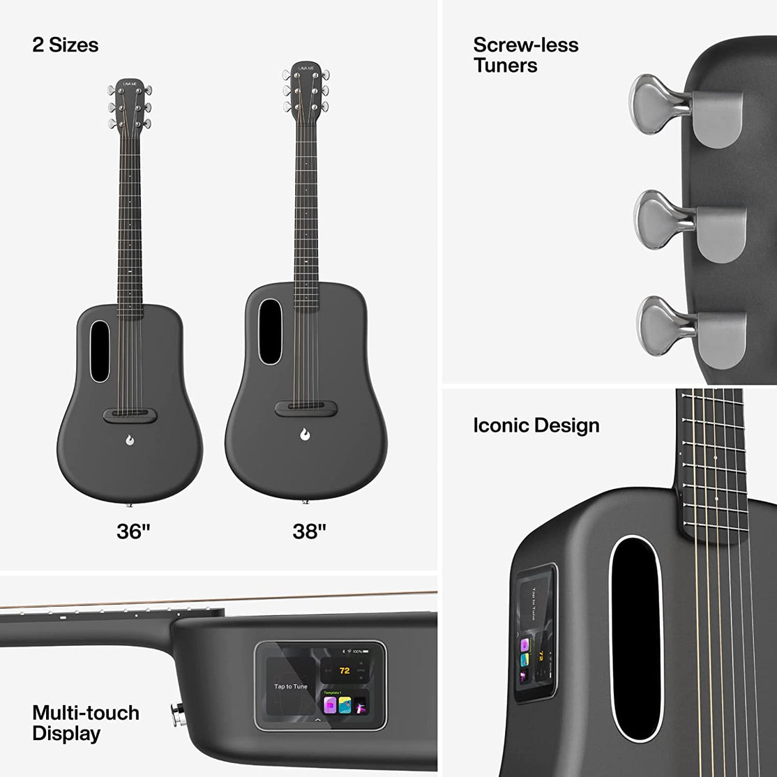 Đàn Guitar Acoustic LAVA ME 3 Size 38", Space Gray-Mai Nguyên Music