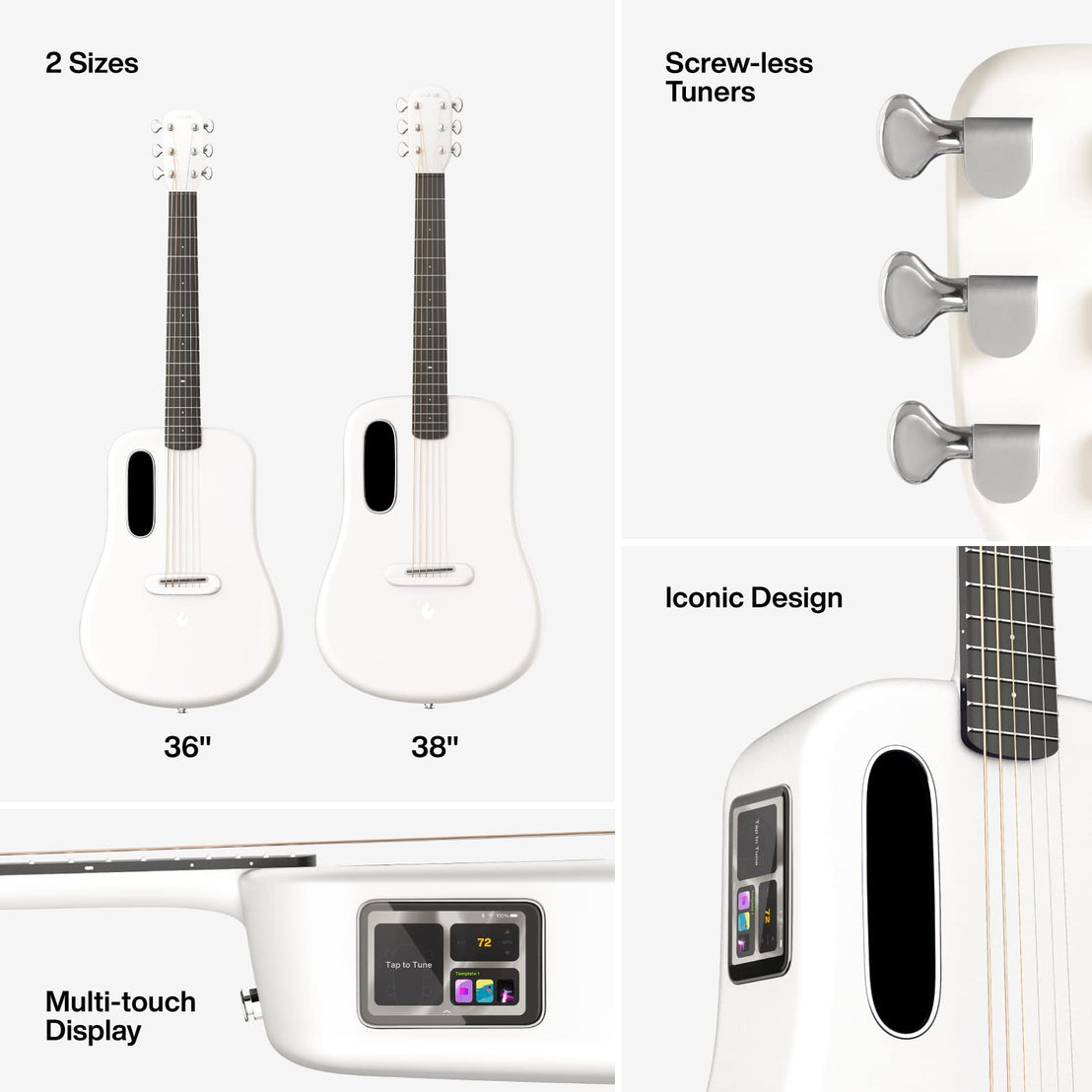 Đàn Guitar Acoustic LAVA ME 3 Size 38", White-Mai Nguyên Music