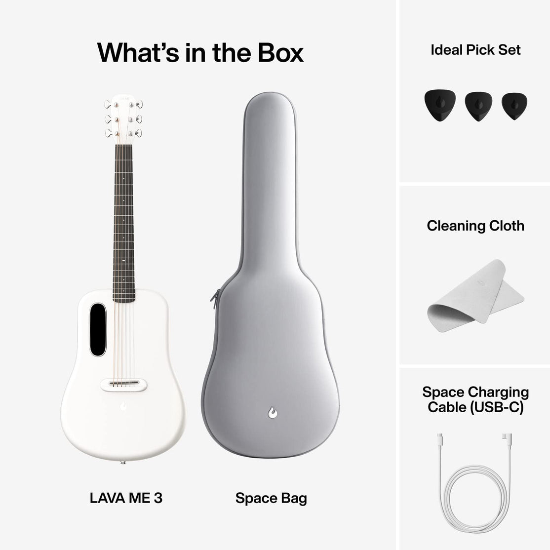 Đàn Guitar Acoustic LAVA ME 3 Size 38", White-Mai Nguyên Music