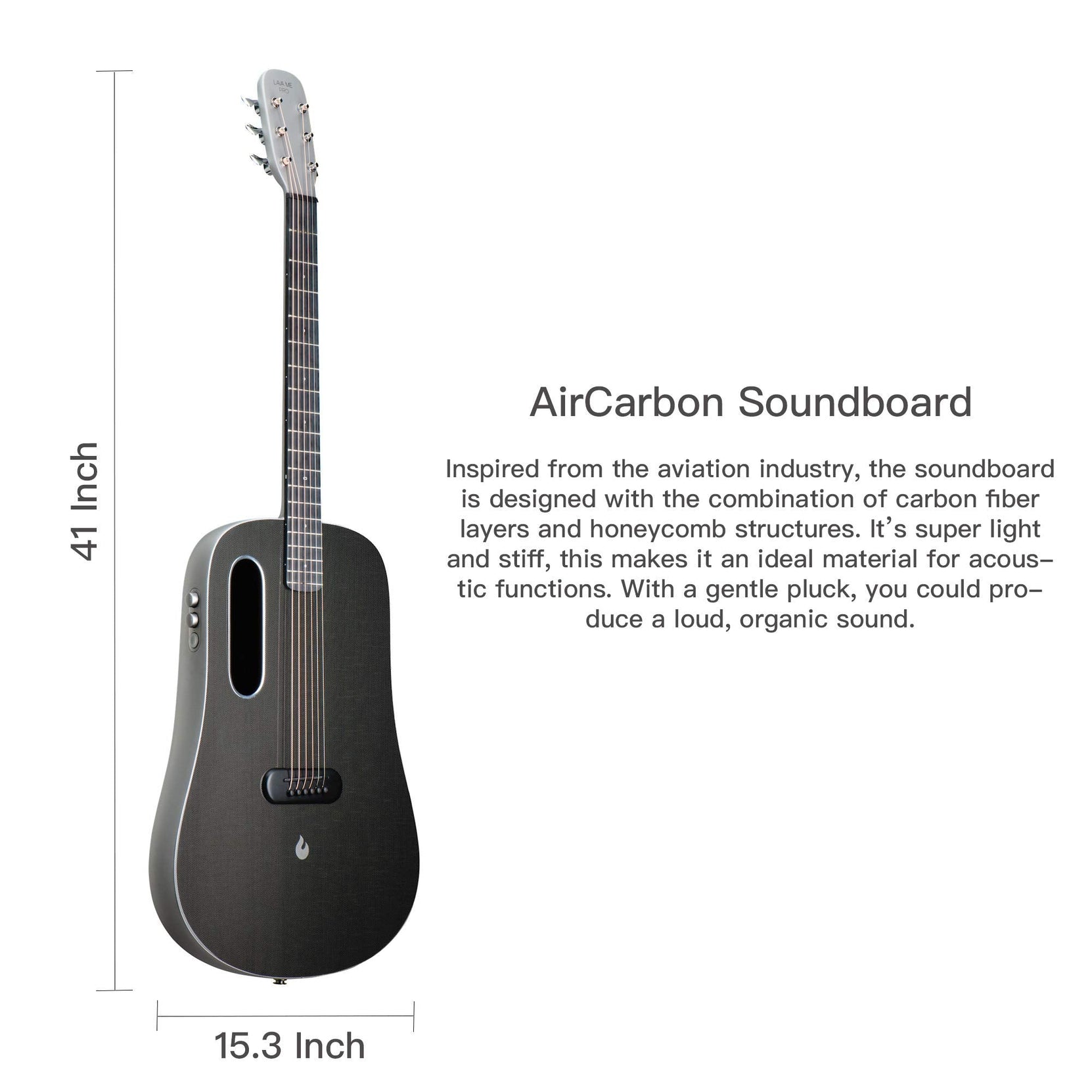 Đàn Guitar Acoustic LAVA ME PRO Size 41" w/Effect, Space Gray-Mai Nguyên Music