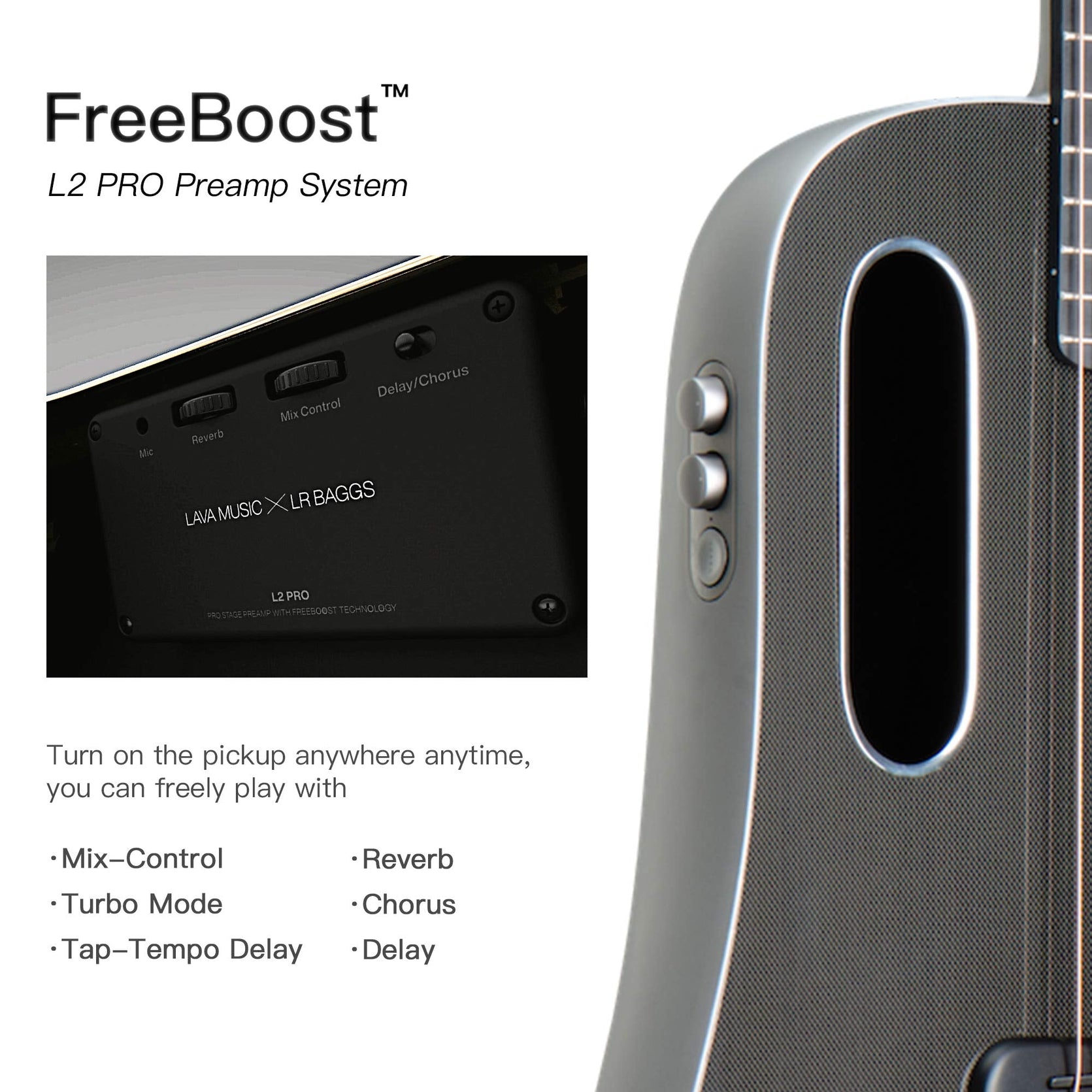 Đàn Guitar Acoustic LAVA ME PRO Size 41" w/Effect, Space Gray-Mai Nguyên Music