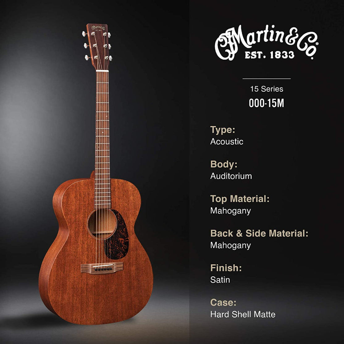 Đàn Guitar Acoustic Martin 000-15M Mahogany 15 Series w/Case-Mai Nguyên Music