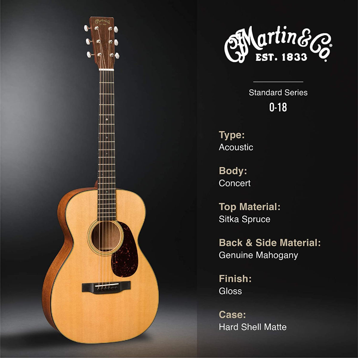 Đàn Guitar Acoustic Martin 000-18 Standard Series w/Case-Mai Nguyên Music