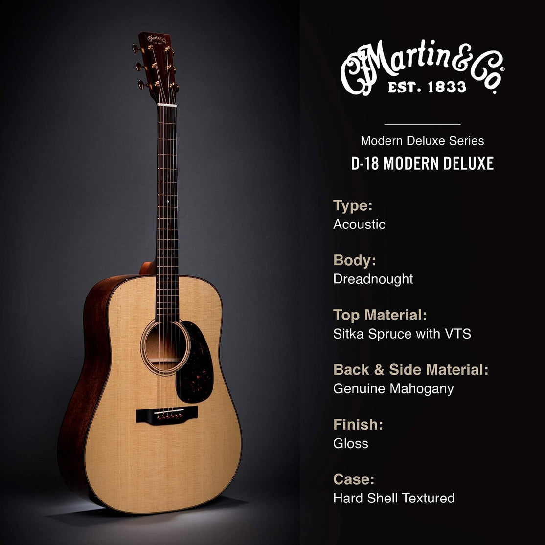 Đàn Guitar Acoustic Martin D-18 Modern Deluxe Series w/Case-Mai Nguyên Music