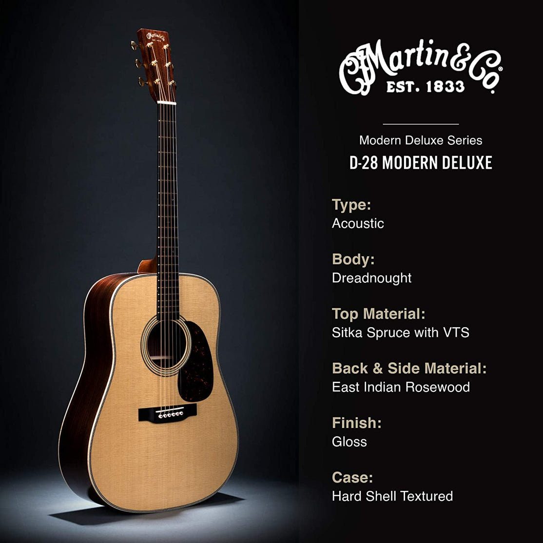 Đàn Guitar Acoustic Martin D-28 Modern Deluxe Series w/Case-Mai Nguyên Music