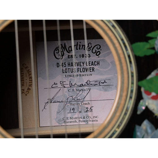 Đàn Guitar Acoustic Martin D-45 Harvey Leach Lotus Flower w/Case-Mai Nguyên Music