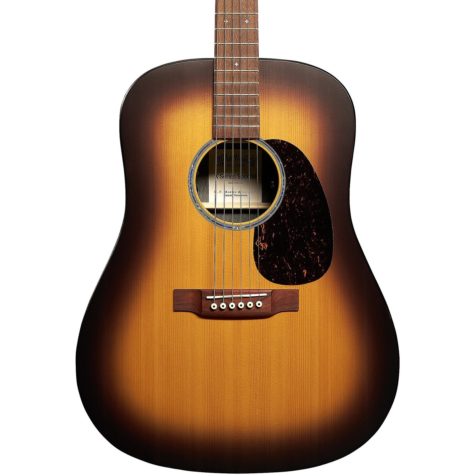 Đàn Guitar Acoustic Martin D-X2E Brazilian Burst Special X Series - Vintage Burst-Mai Nguyên Music