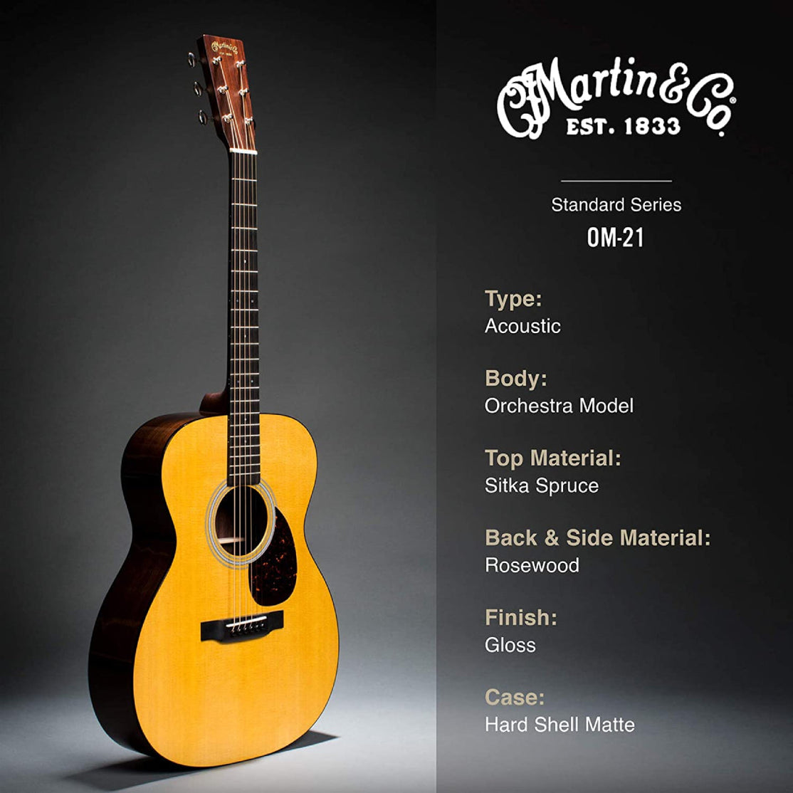 Đàn Guitar Acoustic Martin OM-21 Standard Series w/Case-Mai Nguyên Music