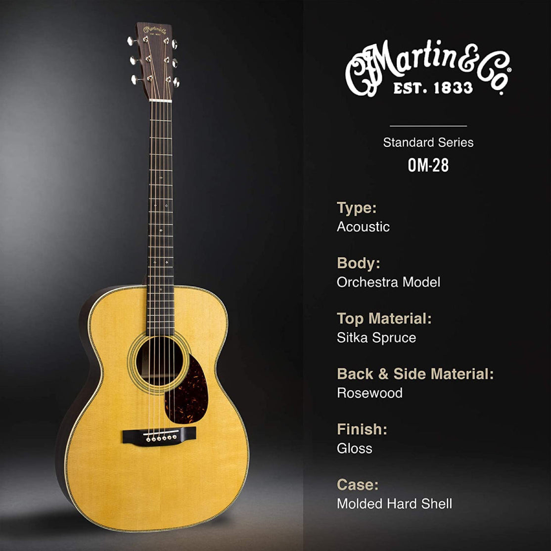 Đàn Guitar Acoustic Martin OM-28E Standard Series w/Case-Mai Nguyên Music