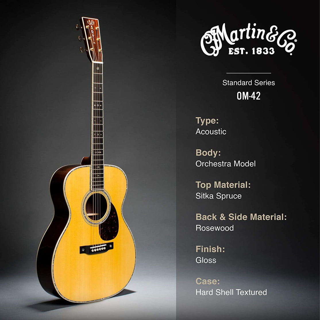 Đàn Guitar Acoustic Martin OM-42 Standard Series w/Case-Mai Nguyên Music