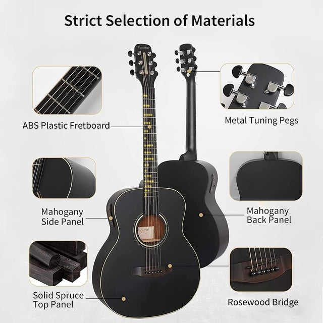 Đàn Guitar Acoustic Poputar T2 Smart-Mai Nguyên Music
