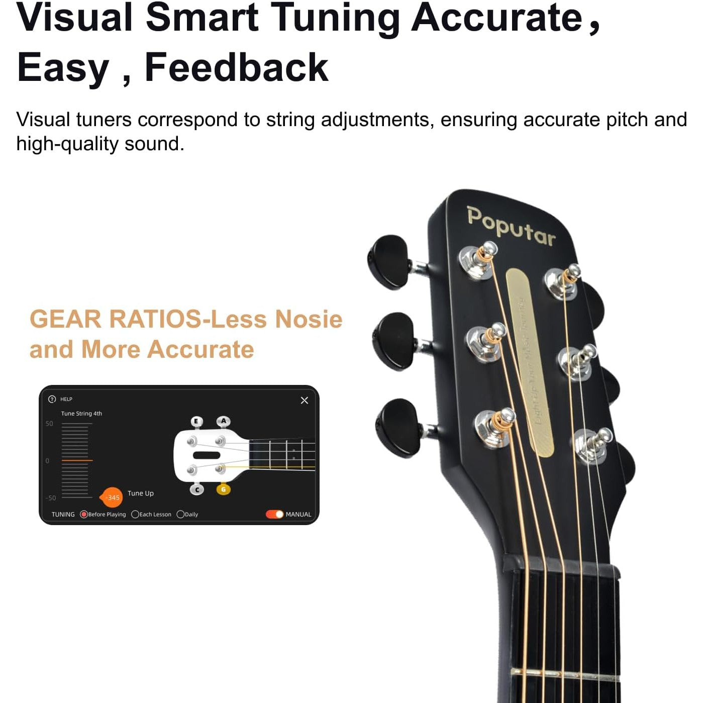 Đàn Guitar Acoustic Poputar T2 Smart-Mai Nguyên Music