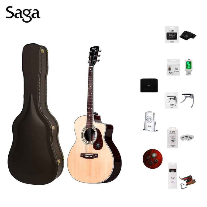 Đàn Guitar Acoustic Saga A1GCE Pro-Mai Nguyên Music
