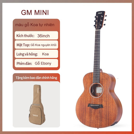 Đàn Guitar Acoustic Saga GM Mini-Mai Nguyên Music