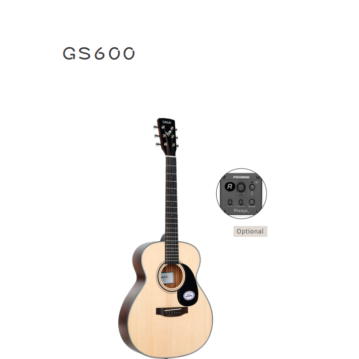 Đàn Guitar Acoustic Saga GS600E-Mai Nguyên Music
