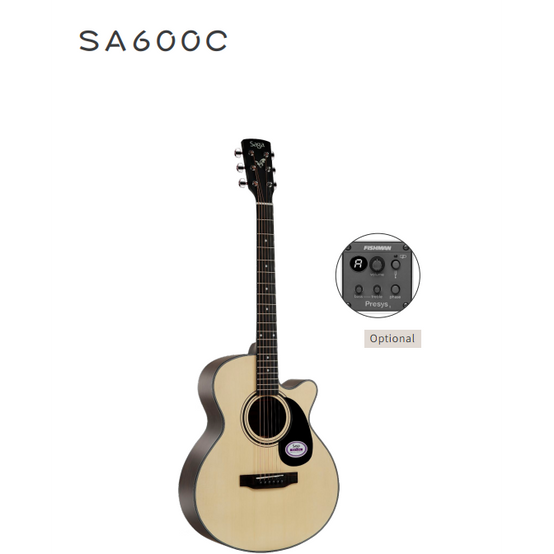 Đàn Guitar Acoustic Saga SA600CE-Mai Nguyên Music