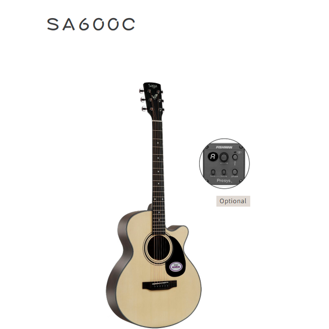 Đàn Guitar Acoustic Saga SA600CE-Mai Nguyên Music