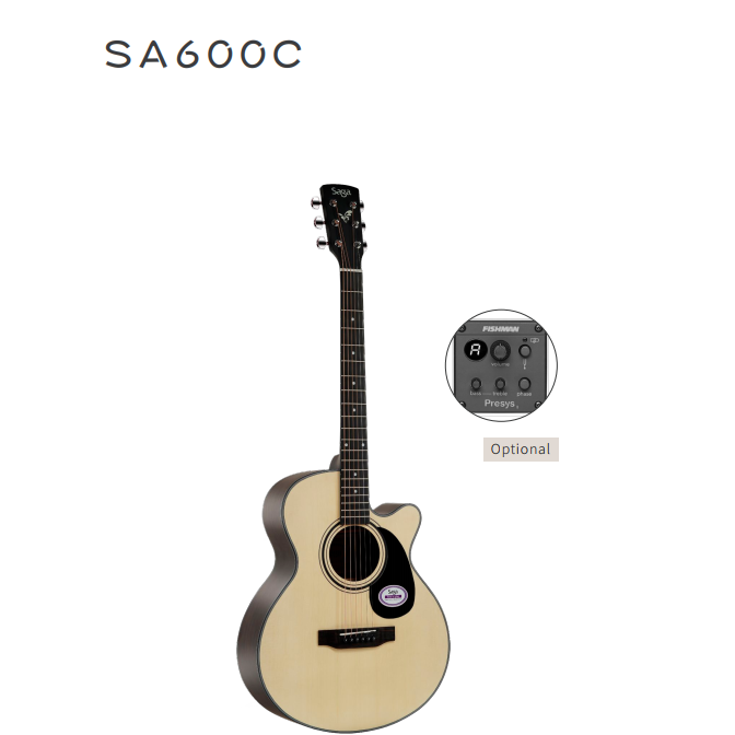 Đàn Guitar Acoustic Saga SA600CE-Mai Nguyên Music