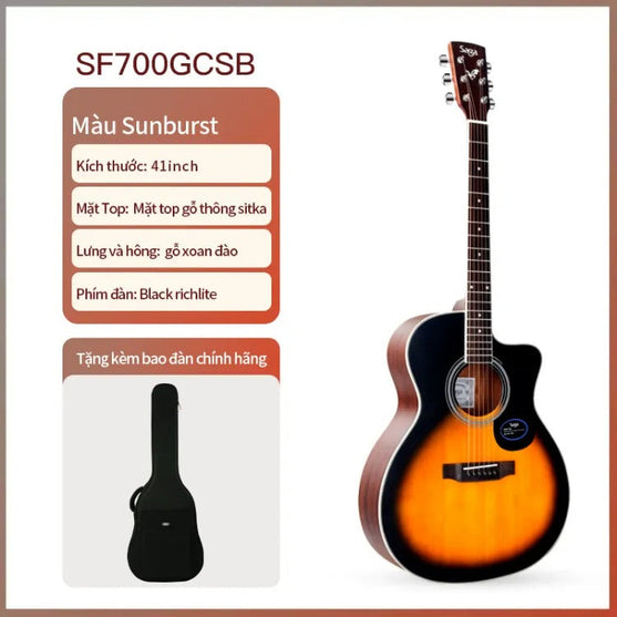 Đàn Guitar Acoustic Saga SF700GCE-Mai Nguyên Music