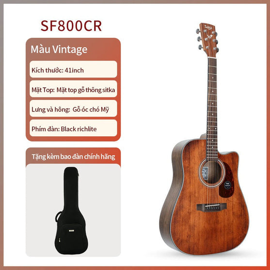 Đàn Guitar Acoustic Saga SF800C-Mai Nguyên Music