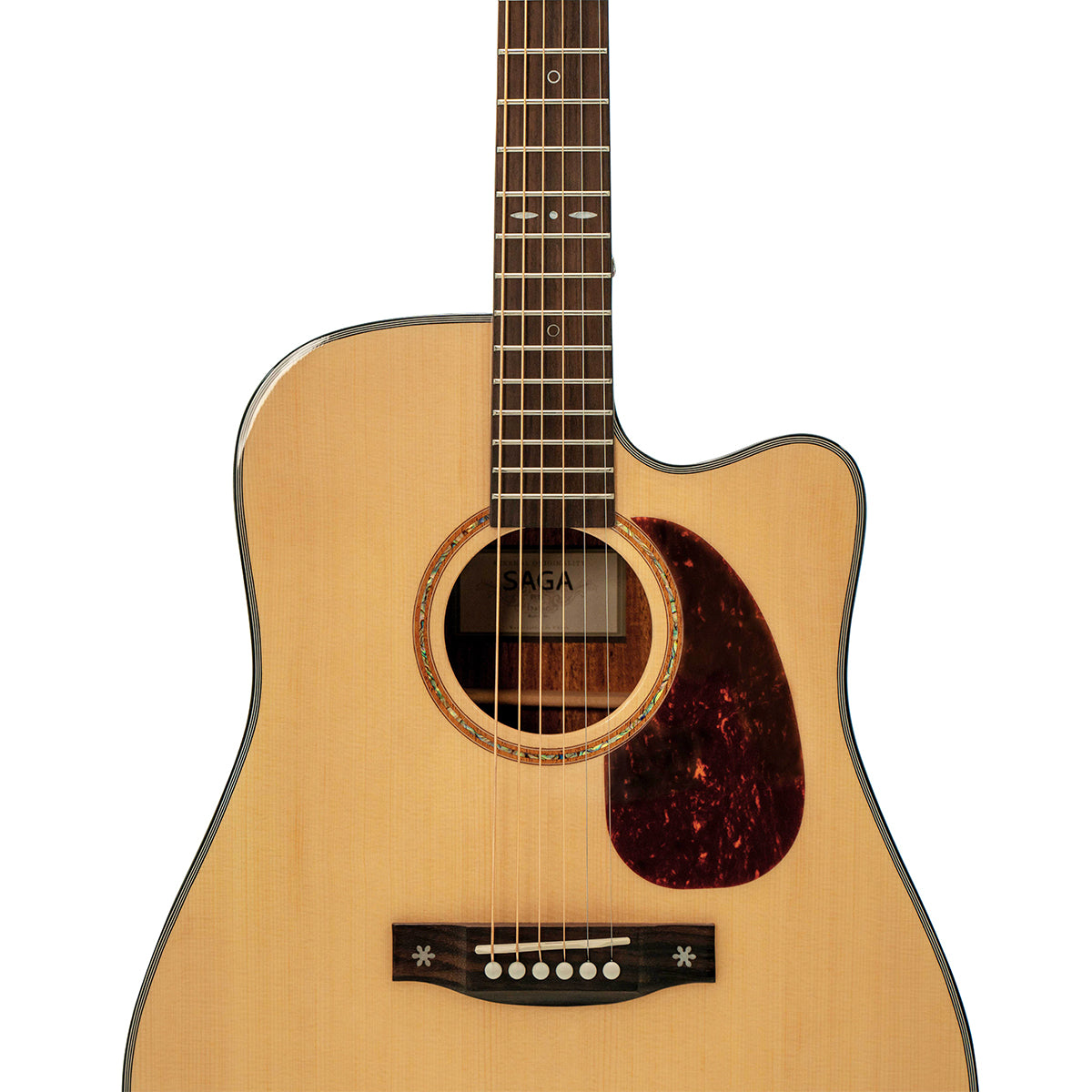 Đàn Guitar Acoustic Saga SF830C, Natural w/Bag