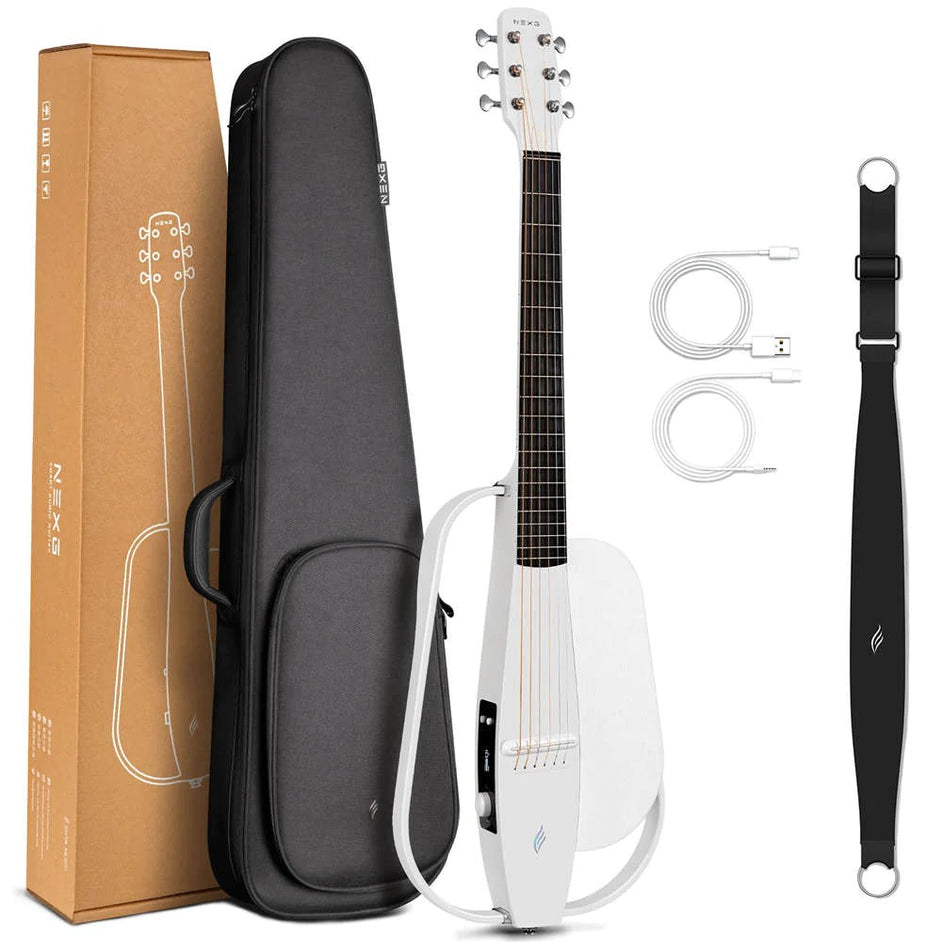 Đàn Guitar Acoustic Silent Acoustic Enya NEXG Basic, White-Mai Nguyên Music