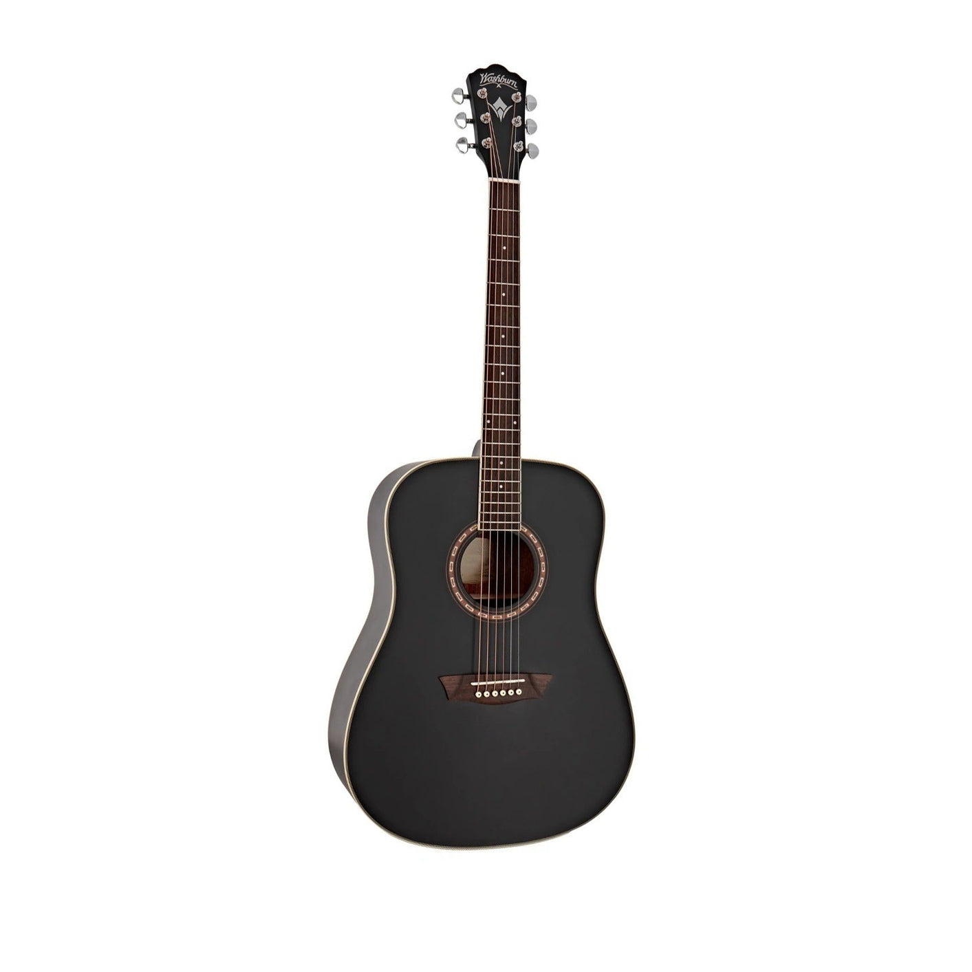 Đàn Guitar Acoustic Washburn Harvest D7S Acoustic, Matte Black-Mai Nguyên Music