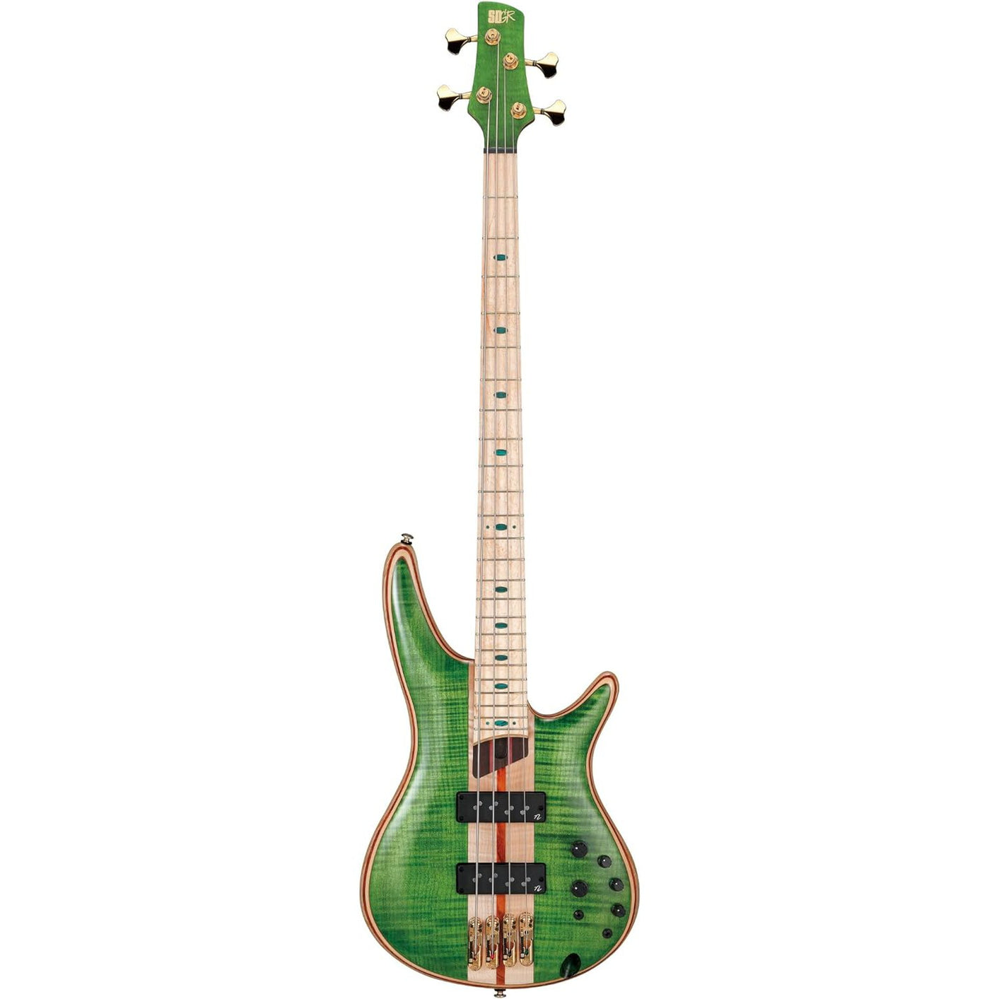 Đàn Guitar Bass 4-dây Ibanez SR Premium SR4FMDX w/Bag, Emerald Green Low Gloss-Mai Nguyên Music