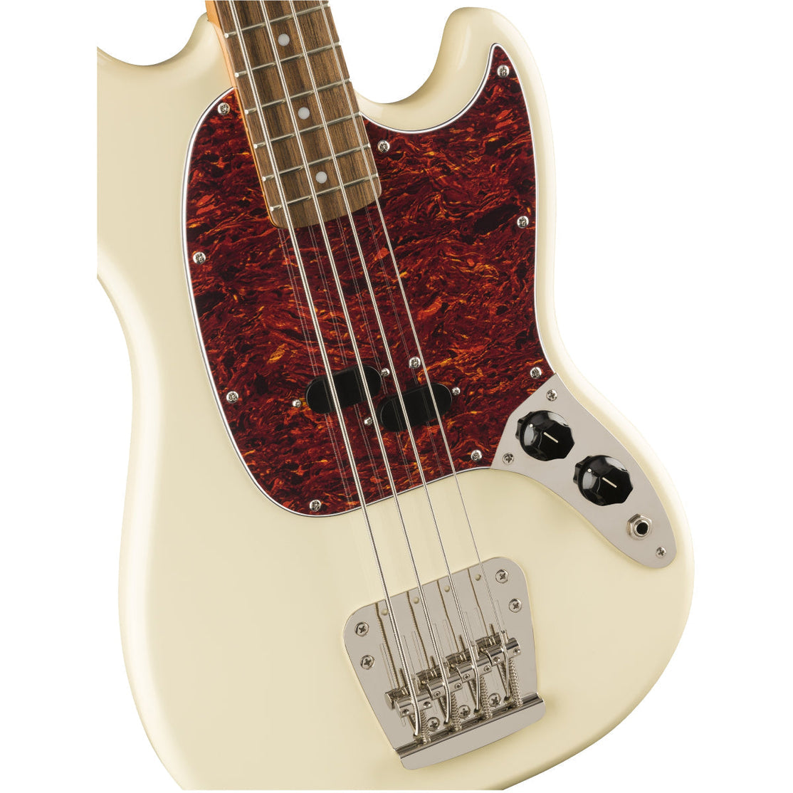 Đàn Guitar Bass 4-dây Squier Classic Vibe 60s Mustang Bass, LRL FB, Olympic White-Mai Nguyên Music