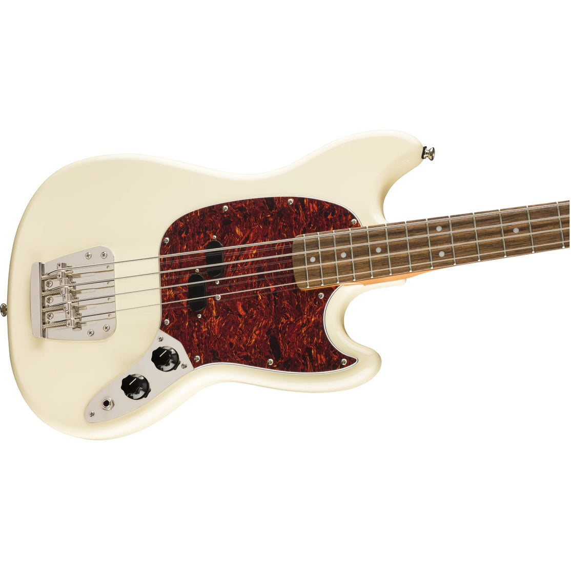 Đàn Guitar Bass 4-dây Squier Classic Vibe 60s Mustang Bass, LRL FB, Olympic White-Mai Nguyên Music