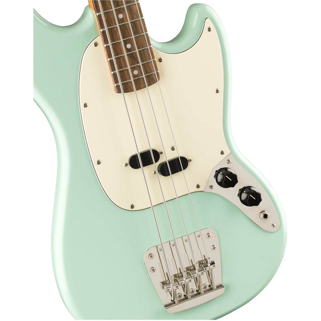 Đàn Guitar Bass 4-dây Squier Classic Vibe 60s Mustang Bass, LRL FB, Surf Green-Mai Nguyên Music