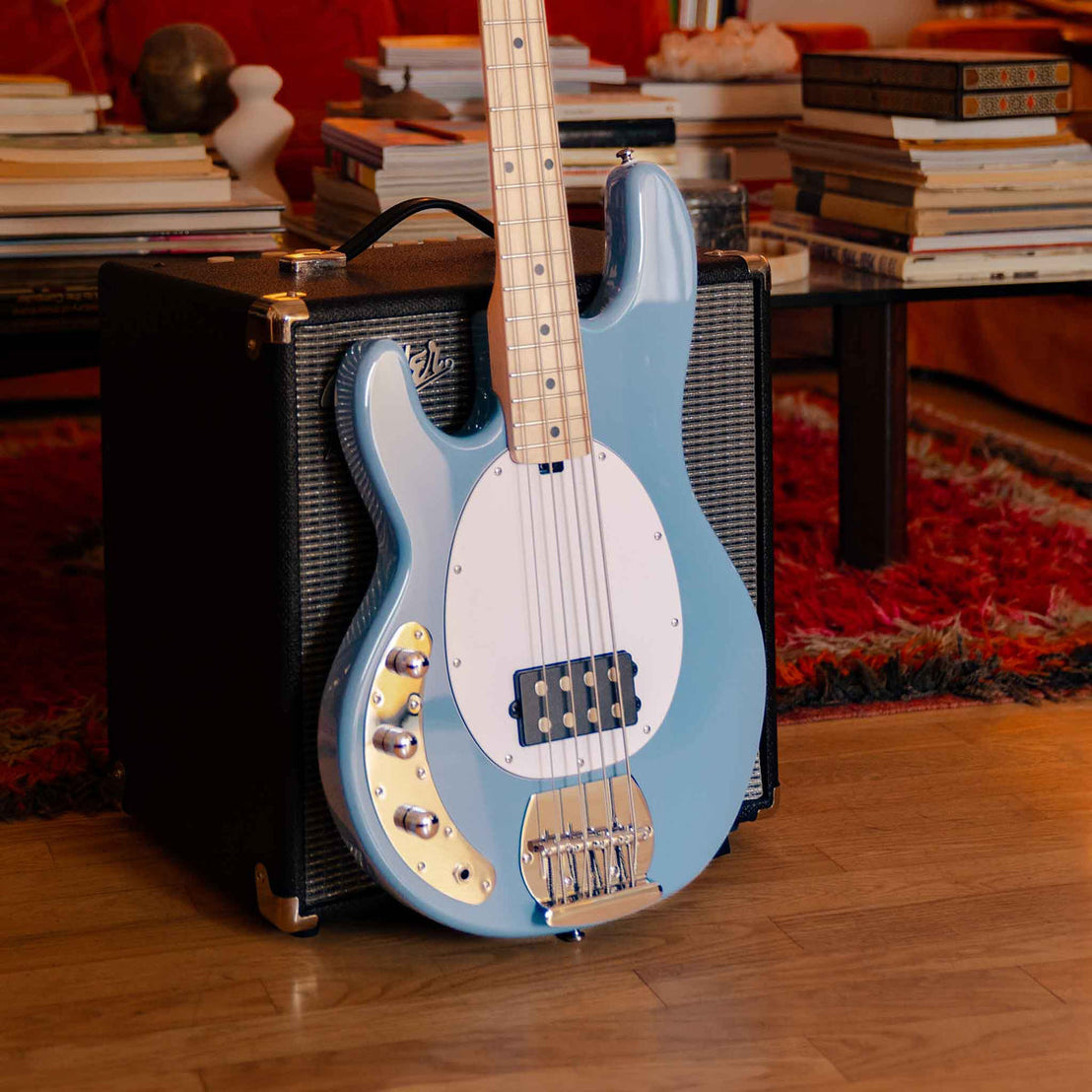 Đàn Guitar Bass 4-dây Sterling S.U.B StingRay RAY4 Left-Handed, Chopper Blue-Mai Nguyên Music