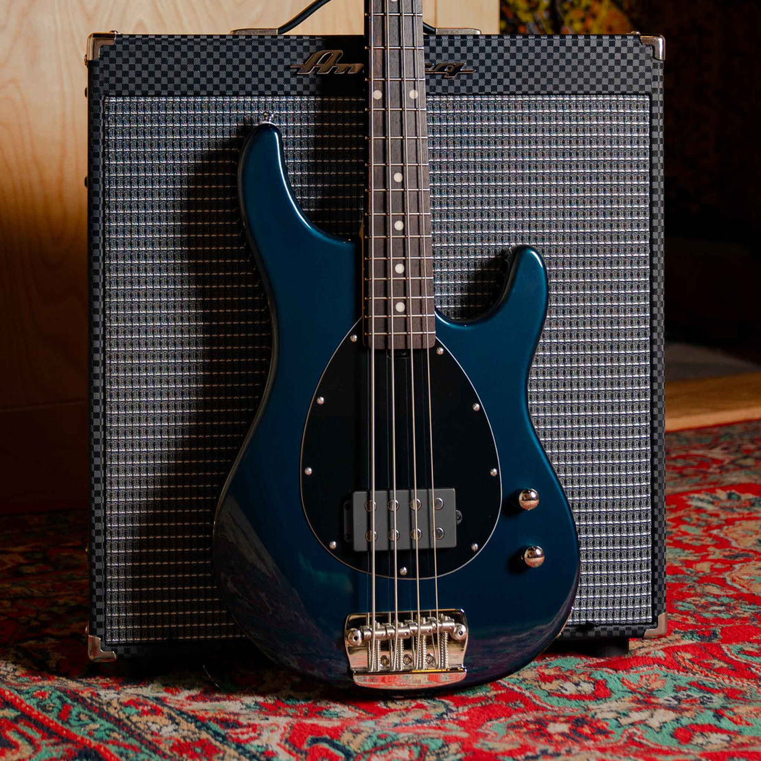 Đàn Guitar Bass 4-dây Sterling SB14, Blue Pearl-Mai Nguyên Music
