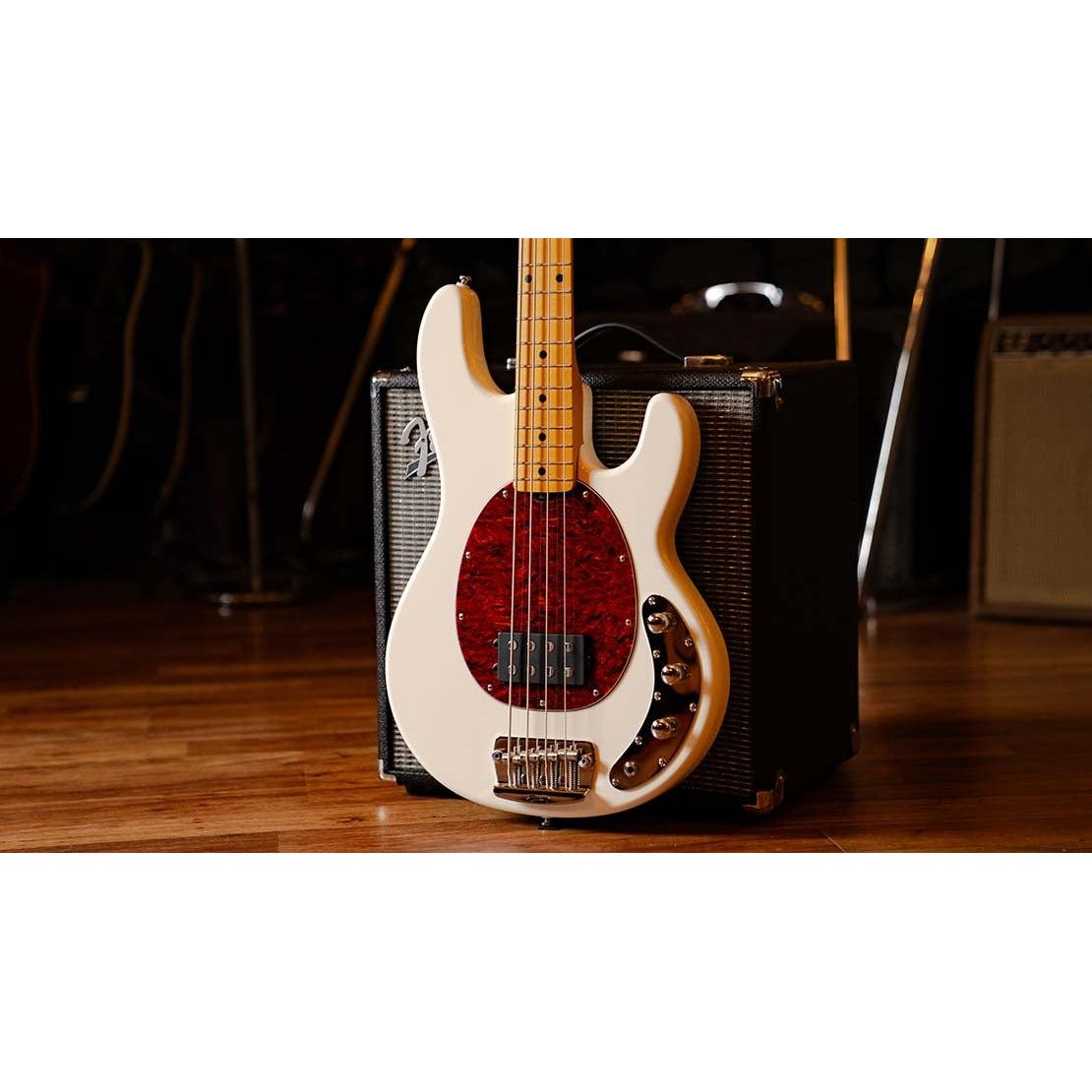 Đàn Guitar Bass 4-Dây Sterling StingRay Classic Ray24CA, Olympic White-Mai Nguyên Music