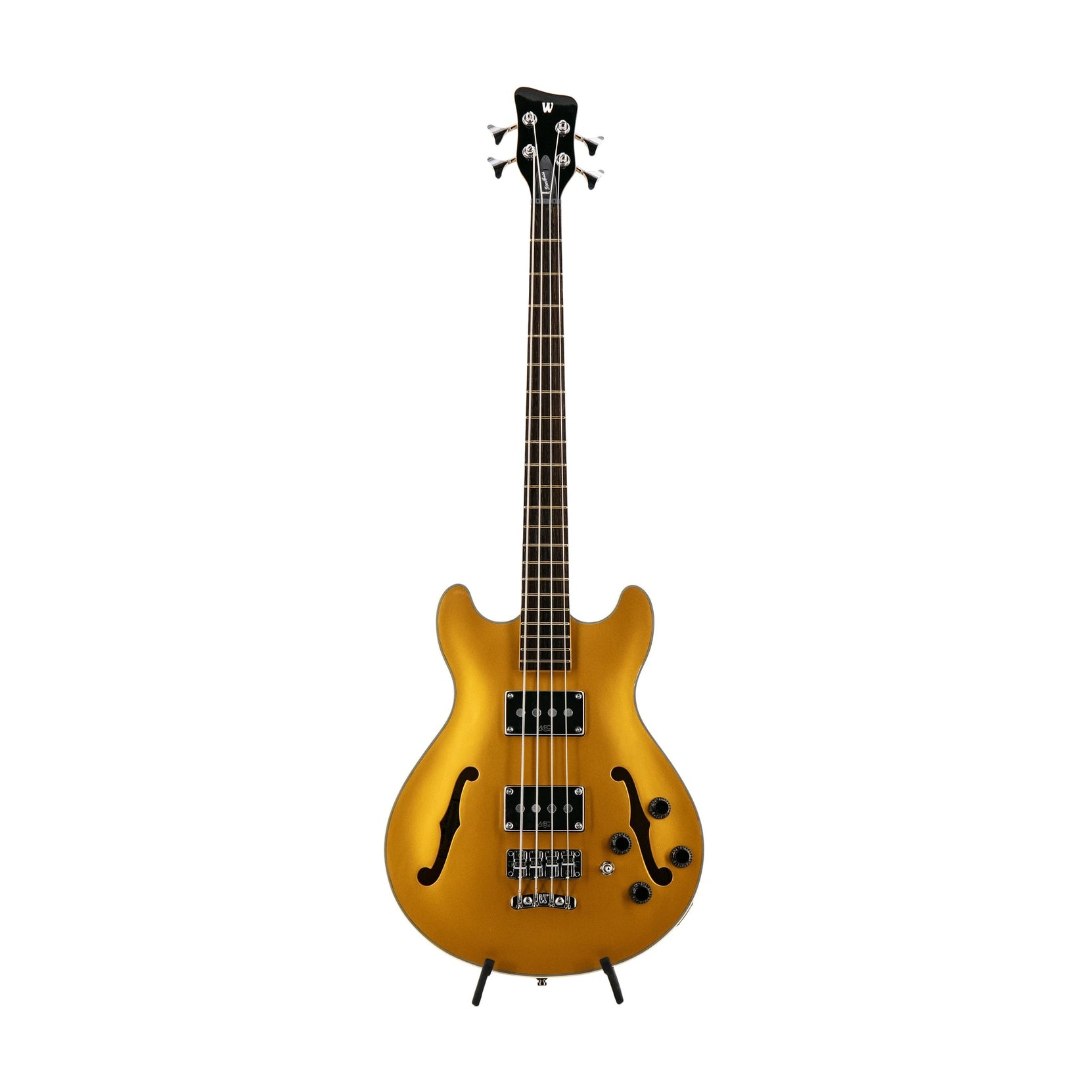 Đàn Guitar Bass 4-dây Warwick RockBass Star Bass Hollowbody, Metallic Gold-Mai Nguyên Music