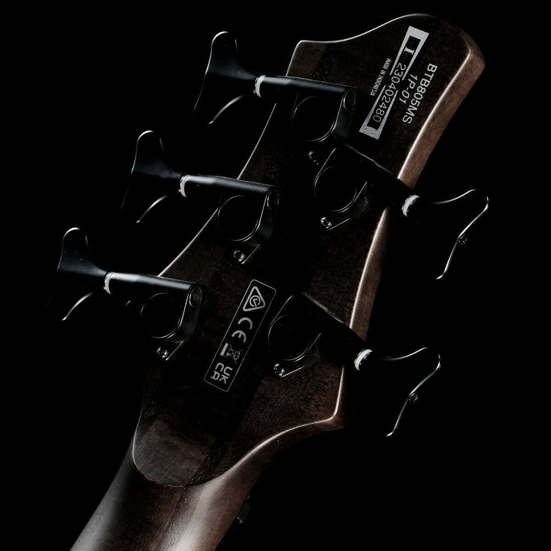 Đàn Guitar Bass 5-dây Ibanez BTB Workshop BTB805MS w/Case, Transparent Gray Flat-Mai Nguyên Music