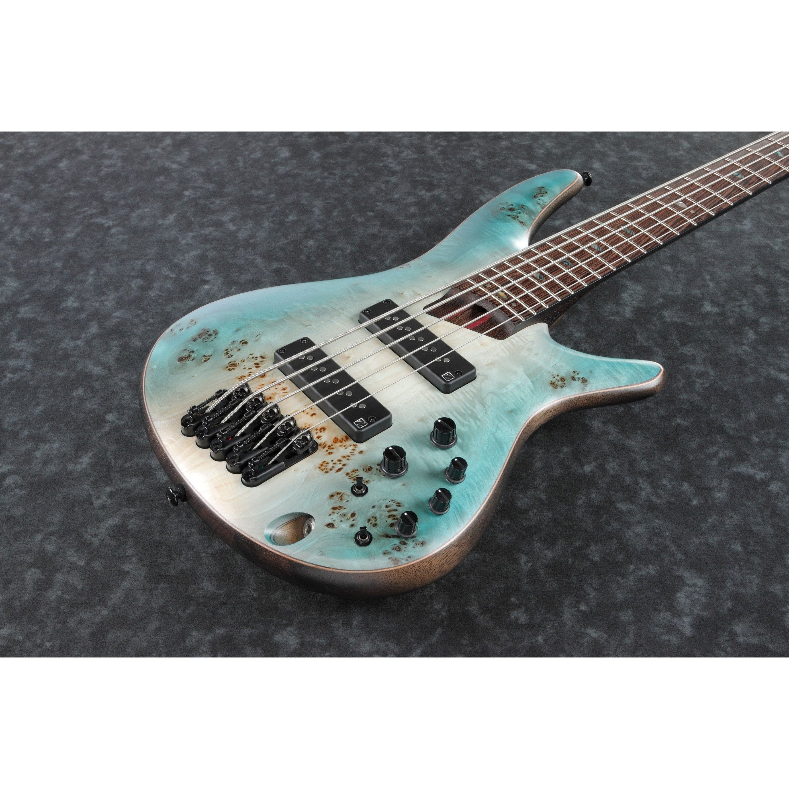 Đàn Guitar Bass 5-dây Ibanez SR Premium SR1605B w/Bag, Caribbean Shoreline Flat-Mai Nguyên Music