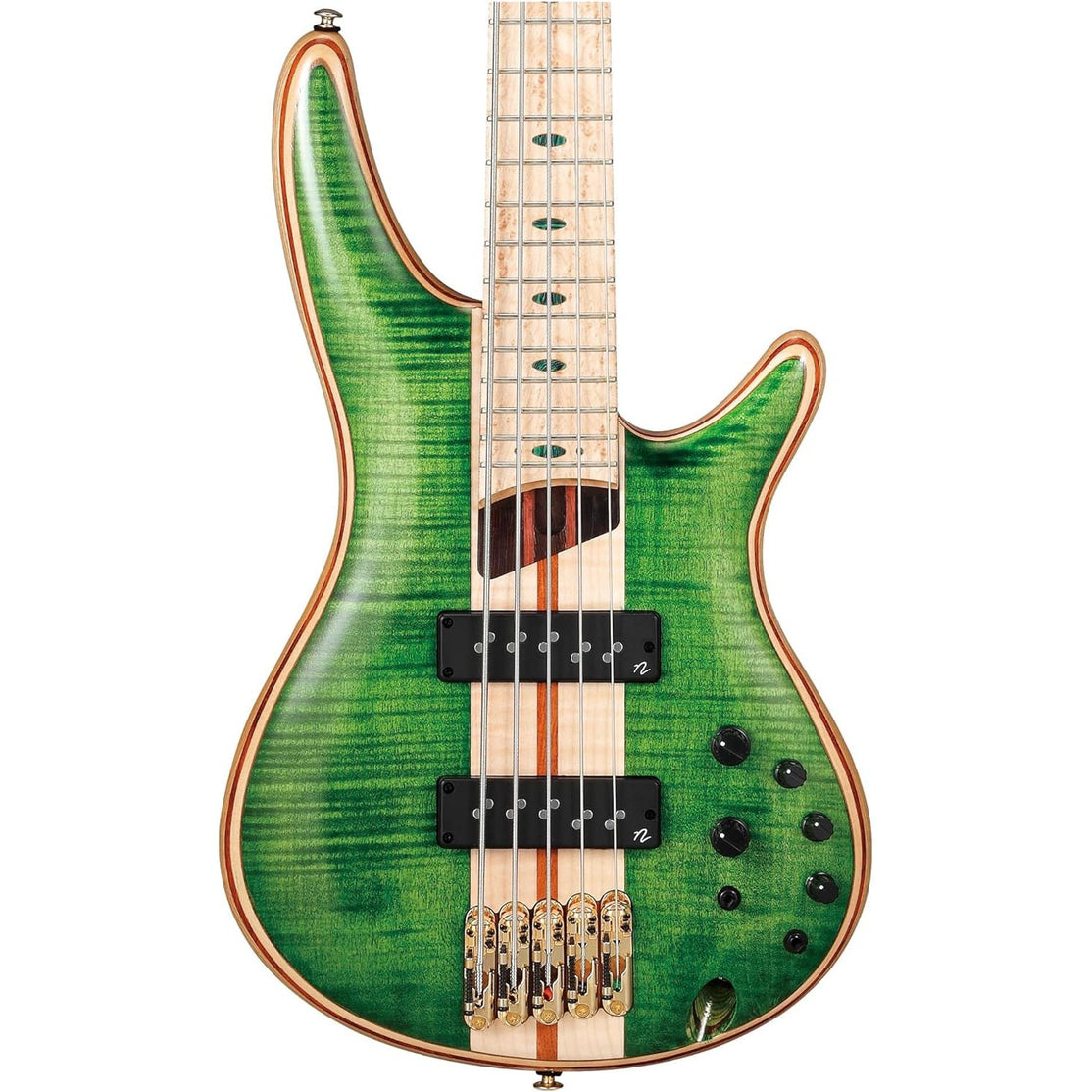 Đàn Guitar Bass 5-dây Ibanez SR Premium SR5FMDX w/Bag, Emerald Green Low Gloss-Mai Nguyên Music