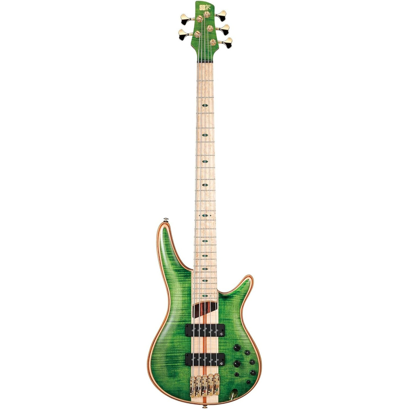 Đàn Guitar Bass 5-dây Ibanez SR Premium SR5FMDX w/Bag, Emerald Green Low Gloss-Mai Nguyên Music