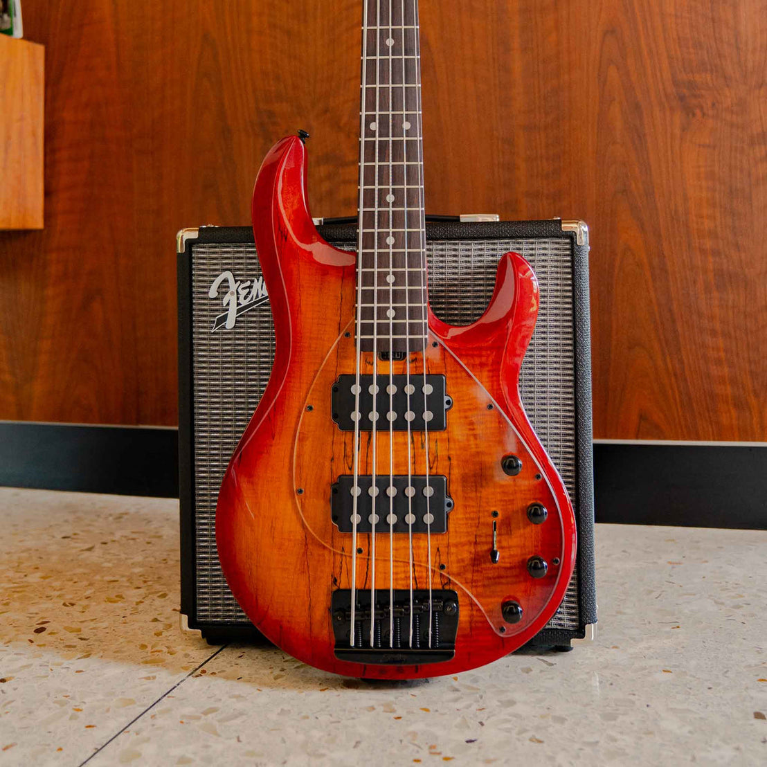 Đàn Guitar Bass 5-dây Sterling StingRay RAY35HH, Spalted Maple Top-Mai Nguyên Music